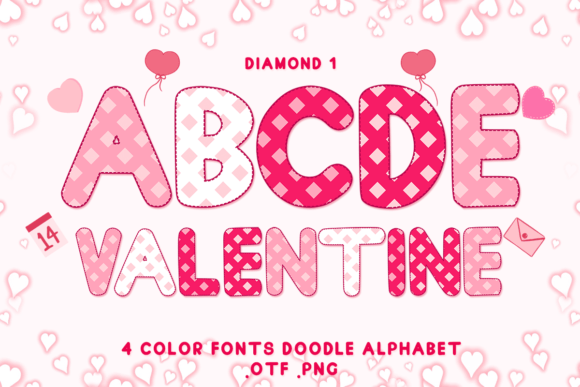 Diamond 1: A Colorful, Adorable Font for Valentine's and Beyond