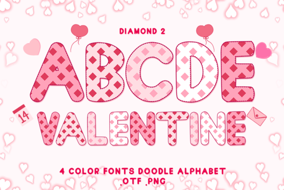 Diamond 2: A Festive Color Font for Valentine's and Beyond