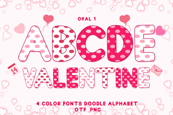 Discover Oval 1: The Adorable Color Font for Valentine's and Beyond
