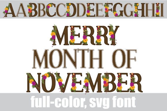 Embrace the Festive Charm of the Merry Month of November Font