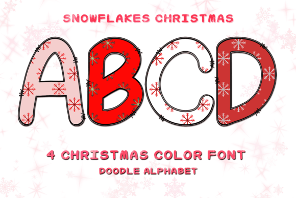 Embrace the Festive Spirit with Snowflakes Color Fonts
