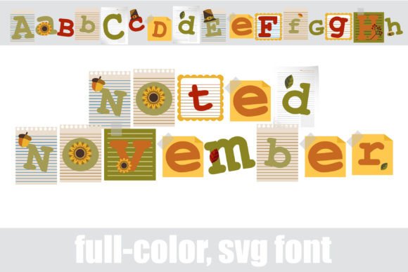 Noted November: A Creative Font for Thanksgiving Designs