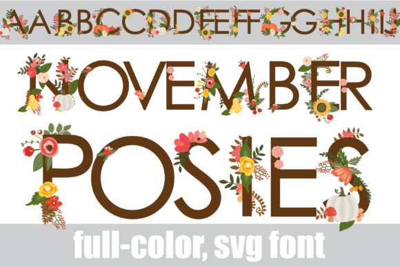 November Posies: A Festive Font for Autumn Designs
