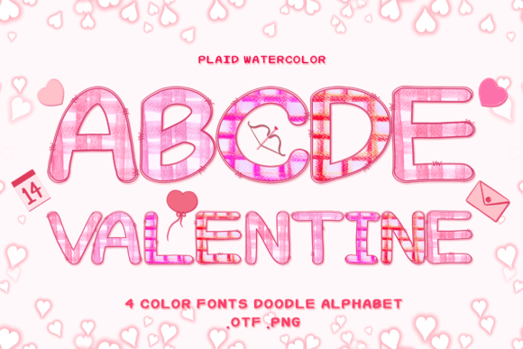 Plaid Watercolor: Adorable Color Fonts for Your Designs