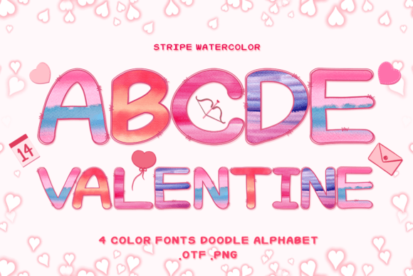 Stripe Watercolor: The Adorable Color Font for Creative Projects
