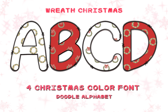Wreath: A Festive Color Font for Holiday Designs
